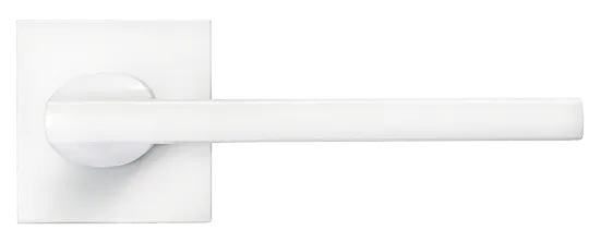KAFFEE, ручка дверная на квадратной накладке MH-50-S6 W, цвет - белый фото купить в Актау