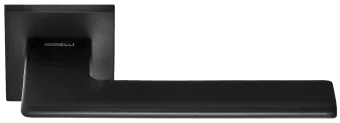 PLATEAU, ручка дверная на квадратной накладке MH-51-S6 BL, цвет - черный