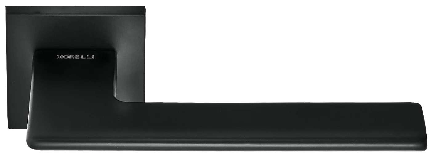 PLATEAU, ручка дверная на квадратной накладке MH-51-S6 BL, цвет - черный фото купить Актау