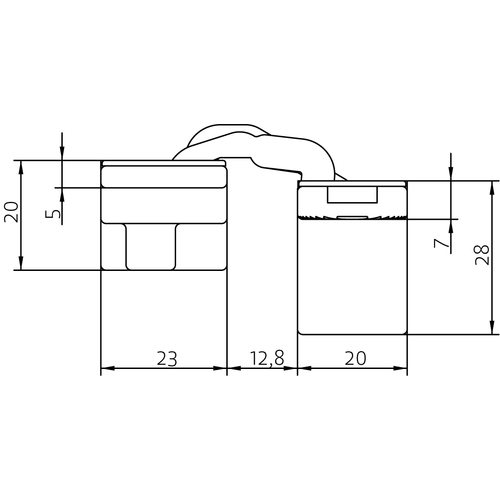 HH-19 B, скрытая петля, цвет - черный фото morelli Актау