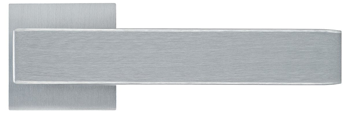 LOT ручка дверная  на квадратной розетке 6 мм, MH-56-S6 SSC, цвет - супер матовый хром фото купить в Актау