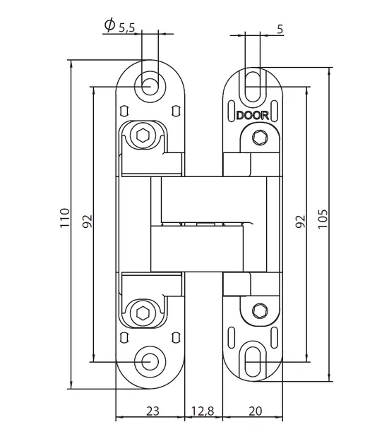 HH-19 B, скрытая петля, цвет - черный фото купить в Актау