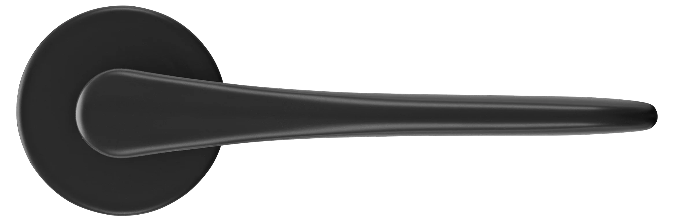 AULA R5 NERO, ручка дверная на розетке 7мм, цвет -  черный фото купить в Актау