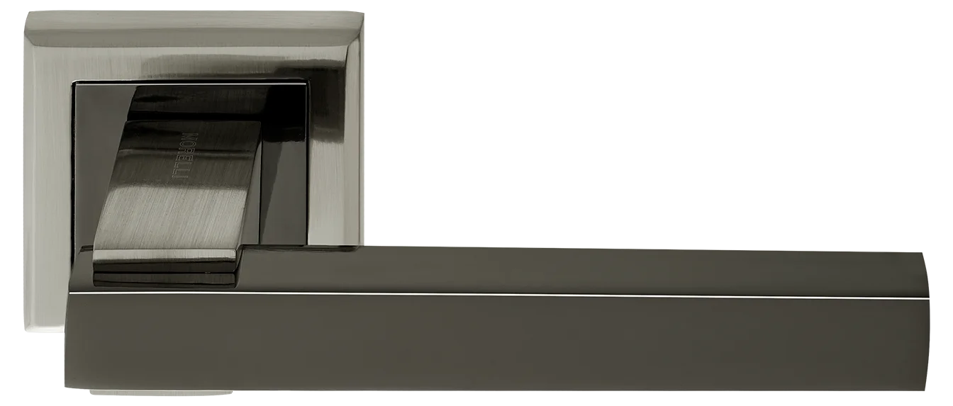 PIQUADRO, ручка дверная MH-37 SN/BN-S, на квадратной накладке, цвет - бел. никель/черн. никель фото купить Актау