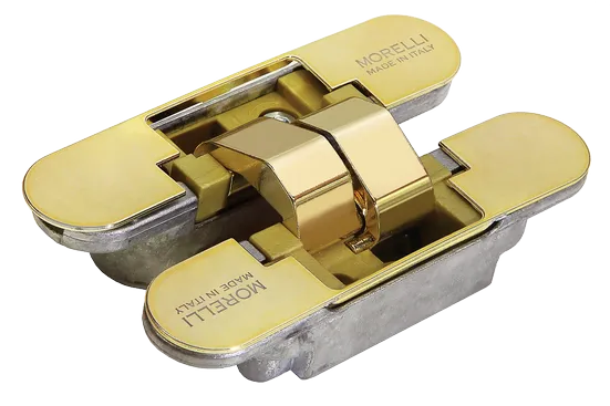Петля скрытого монтажа HH-2 PG врезная с 3D-регулировкой вес полотна до 60 кг, цвет золото фото купить Актау