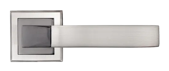 FUKOKU, ручка дверная MH-28 SN/BN-S, на квадратной накладке, цвет - бел. никель/черн. никель фото купить в Актау