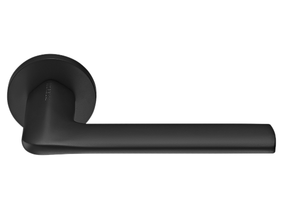 Ручка дверная "OAKA" на круглой розетке 6 мм, MH-61-R6 BL, цвет - чёрный фото купить Актау