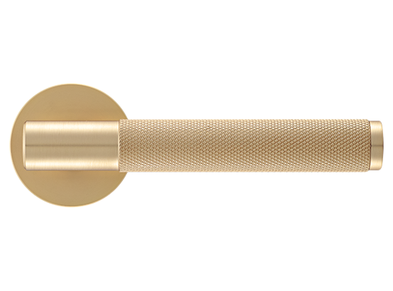 Ручка дверная "AZRIELI" на круглой розетке 6 мм, MH-57-R6T MSG, цвет - мат. сатинированное золото фото купить в Актау
