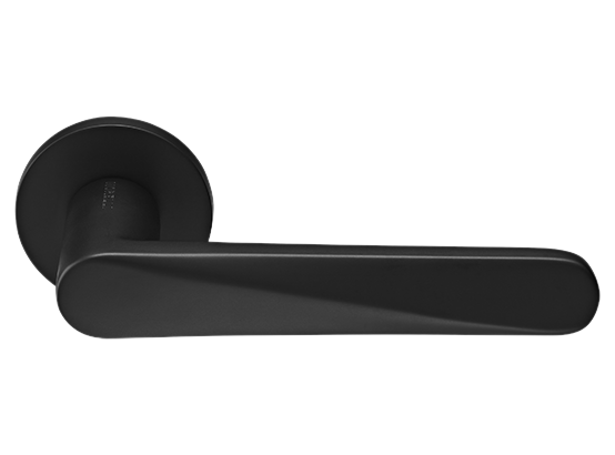 CAYAN - ручка дверная  на круглой розетке 6 мм, MH-58-R6 BL,  цвет - чёрный фото купить Актау
