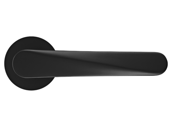 CAYAN - ручка дверная  на круглой розетке 6 мм, MH-58-R6 BL,  цвет - чёрный фото купить в Актау